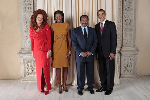 Paul Biya and is his trophywife Chantelle spend the majority of their time